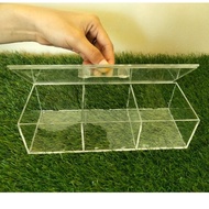 3-slot Multipurpose Box+Cover/Acrylic 3-SLOT Box/Acrylic ORGANIZER