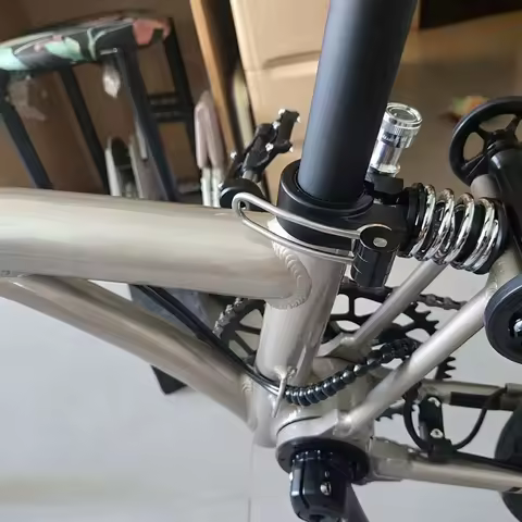 Bicycle Rear Suspension Shock Absorber For For Brompton P Line T Line Folding Bike Dual Spring Comfo