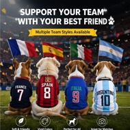 Dog Soccer Jersey for S/M/L Breeds, National Team Summer Thin Shirt, Pet Clothes for Golden Corgi Be