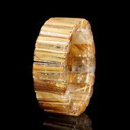 金鈦晶 頂級高透體 寬版老礦包裹鈦 79.8g 金鈦晶手排