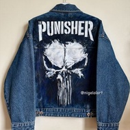 Punish Marvel 手繪丹寧外套 Iron man 毒液 送禮推薦