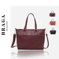 Braga Kaily Series B 2631 - Quality Trendy Women's Work Bag Tote Bag Crossbody Shoulder Bag Tan Blac