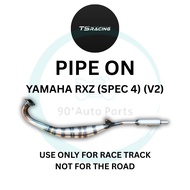 EXHAUST RACING PIPE ON SPEC 4 VERSION 2 TS RACING EKZOS PAIP ON EZOS PAIP ON YAMAHA RXZ CATALYZER MO