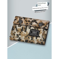 dompet budak lelaki Dompet pendek lipat kanvas lelaki, dompet kecil camo kalis air untuk lelaki, dom