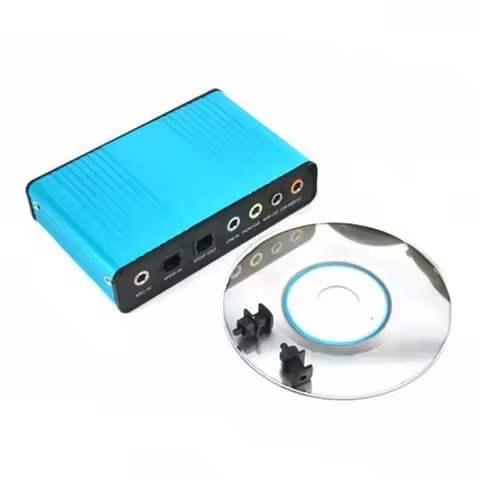 USB 2.0 Sound Card 6 Channel 5.1 Optical External Audio Card SPDIF Controller CM6206 Chipset for PC 