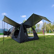 Waterproof SUV Tent for Camping 4 Person Car Camping Tent 3 Big Awning SUV Tailgate Tent for Outdoor