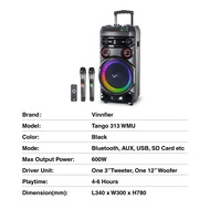 Vinnfier VF Tango 313 WM 2024 Portable Trolley Bluetooth Speaker with Karaoke System Bluetooth FM Ra