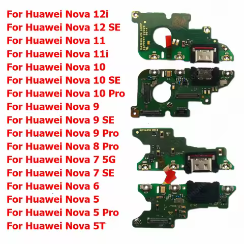 Charging Port For Huawei Nova 12 12i 11 11i 10 9 SE 8 Pro 7 5G 6 5 5T Charge Board Usb Connector Pla