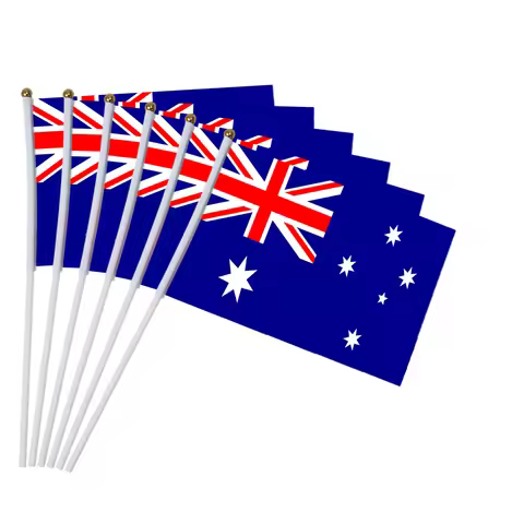 21*14cm Australian National Flag 5pcs hand waving Australia flag Activity/parade/Sports/Home Decorat