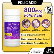 21st Century, PreNatal, High Folic Acid, Baby Brain Development, Pregnancy Health Supplement, 60 tab