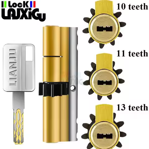 Gear door lock, 10 tooth cylinder door, 11 tooth lock core, 13 outdoor door lock anti-theft lock cor