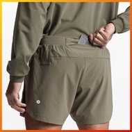 Lululemon new yoga sports men's shorts with pocket drawcord design running fitness pants D MM348