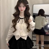 Bow Knot Twist White Cardigan for Women - Perfect Spring Sweater