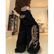 Y2K Mink Fur Wide Leg Jeans Black Unisex Thick Fabric Streetstyle M.I.O STORE
