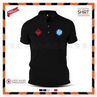 Polo T Shirt Sulam HP Hewlett Packard Laptop Omen Gaming Laptop PC Desktop Baju Lelaki Casual Cotton