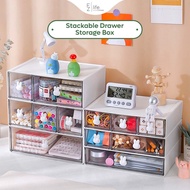 Laci Meja EzLife Stackable Drawer Box Cute Style Large Capacity Stationery Jewelry Storage Box Desk 