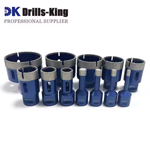6mm - 68mm Crown M14 Thread Vacuum Brazed Diamond Core Drill Bit For Marble Stone Porcelain Ceramic 