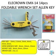 ELECROWN EMX-14 14pcs FOLDABLE WRENCH SET ALLEN KEY