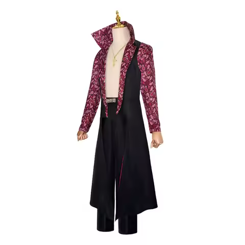 Movies Dracule Mihawk Cosplay Costume Stand-up Collar Cloak Printing Trench Coat Adult Man Halloween