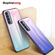 Casing OPPO Reno4 Reno 4 Pro Cover fashion colored tempered glass back phone Cases OPPO Reno 4 Pro 4G 5G Case with soft silicone frame