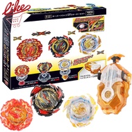 Laike Beyblade Burst DB B-191 Overdrive Special Starter Set SP Set Spinning Top B191 3PCS Bey with Gold Custom Launcher Box Set DB Dynamite Battle Kids Beyblade Toys