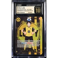 CGC Pristine 10 Monkey D. Luffy Dortmund BVB Collaboration One Piece Card ST13-003 2025 Promo
