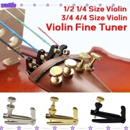 WATTLE 4PCS/Set Violin Fine Tuner, Stringed Instrument Accessories Metal Fiddle String Adjuster, for