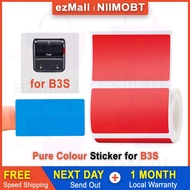 [B3S Pure Colour Stickers] NIIMBOT Waterproof Thermal Label Sticker for B3S, Label Paper Price Tag Tape Yellow Blue Red