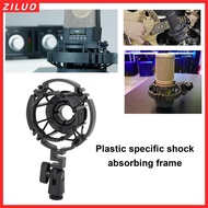 ZILUO Microphone Shock Mount, Firm Fixation Plastic Shock Mount, Anti Vibration Mic Boom Arm Holder 
