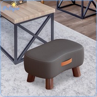 Small Foot Stool Footrest Ottoman Comfortable Soft Padded Seat Seat Chair with Wood Legs Footstool f
