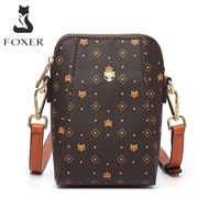 FOXER Brand Women Mini Crossbody Bag Cellphone Bags PVC Leather Small Mobile Phone Bag