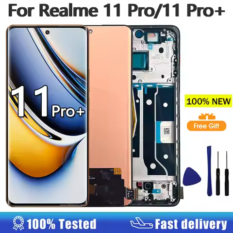 NEW AMOLED For Oppo Realme 11 Pro 5G 11 Pro+ LCD Display Touch Screen Digitizer For Realme 11 Pro Pl