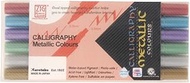 Kuretake MS-8400/6V ZIG MS Calligraphy Water-Based Pen, Metallic Colors, 6 Colors