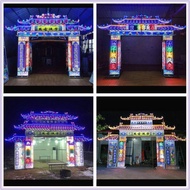 Ready Stock~New Style Electronic Color Screen Arch Funeral Steel Frame Spirit Shed Antique Electroni