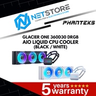 PHANTEKS GLACIER ONE 360D30 DRGB AIO LIQUID CPU COOLER (BLACK / WHITE)