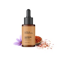 Life & Pursuits Saffron Face Oil 1 Fl Oz with Kashmir Saffron, Bakuchi, Vitamin C for Face Brighteni