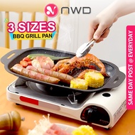 《 𝗦𝗜𝗭𝗭𝗟𝗘 𝗦𝗧𝗢𝗡𝗘 》Non Stick Korean BBQ Grill Pan Fish Griddle Wok Cookware Kuali Pemanggang 烧烤盘 NWD