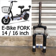 E-Bike FRONT FORK 14 16 inch Electric Scooter 14x2.5 2.125 2.5 16x2.125 Rim Tyre Speed Udang 25.4mm 