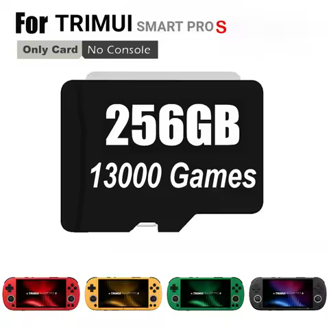 256G SD Card For Trimui Smart Pro S Handheld Game Console 4.96''IPS Screen Linux TRIMUI TG5050 TF Ga