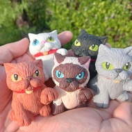 精油吸入器，泰國招財貓造型，手工捏製黏土。