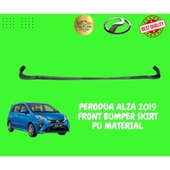 Fastlink Perodua Alza 2019 Front Bumper Skirt PU Material High Quality Lips Skirting Front Skirt Bodykit