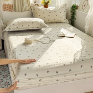 Ins-Style Polka Dot Bedsheet Beautiful Bow Bedsheet Single/Super Single/Queen/King/Super King Size S