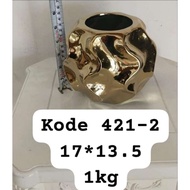Gold Ceramic Vase 421-2 17*13.5cm