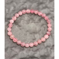 Madagascar FullNatural Super 6.4mm Purple Rose Quartz Stone Bracelet F668