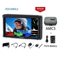 FEELWORLD FW568 PRO 6 Inch 1200nit High Bright Camera DSLR Field Monitor with F750 4400mAh Battery a