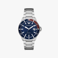 นาฬิกาข้อมือผู้ชาย Emporio Armani Diver Blue Dial Silver AR11339