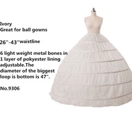 Latest 6 Rings Petticoat Skirt for wedding Ball Gown