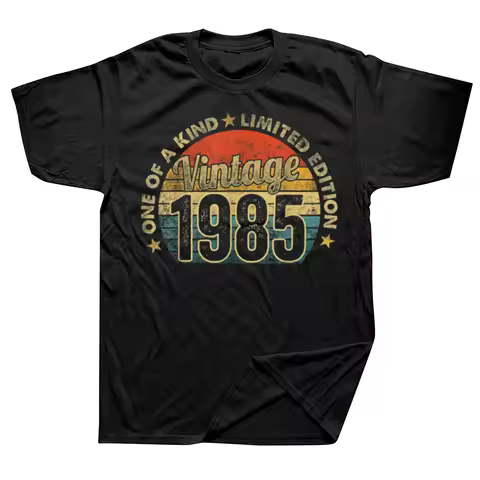 40 Years Old Vintage 1985 Limited Edition 40th Birthday T Shirts Summer Style Graphic Cotton Streetw