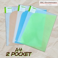 A4 Size 2 Pockets L Shape Pocket File Transparent Folder Waterproof Document