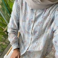 KEMEJA KATUN Azalea embroidery top oversized embroidered cotton shirt blouse